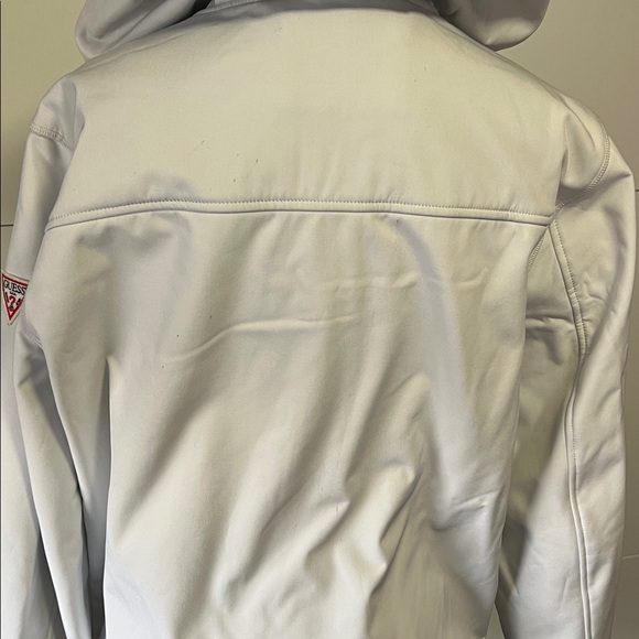 GUESS Men's Softshell Long Sleeve Hood Jacket, White - Picture 7 of 10